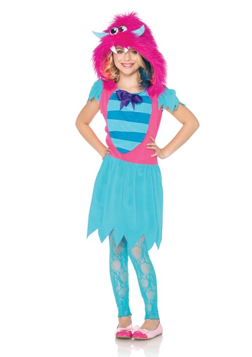 Growling Gertie Monster Furry Hooded Costume Dress Child
