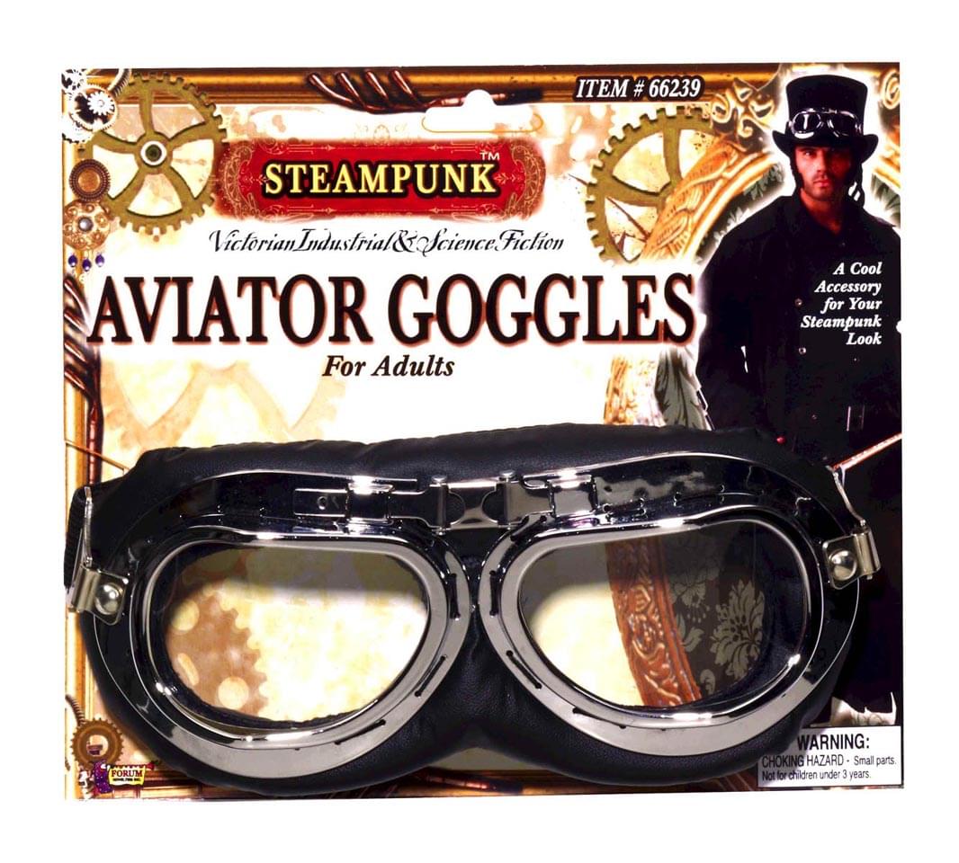 Steampunk Aviator Goggles Costume Eyewear Accessory