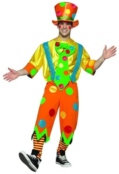 Toots The Clown Circus Man Male Costume Adult