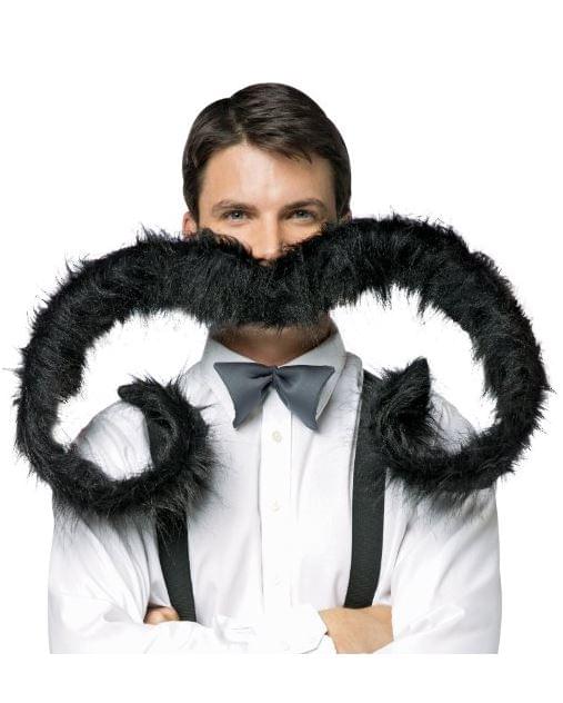 60" Super Stache Costume Moustache: Black