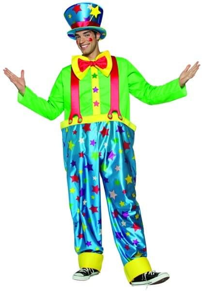 Star Clown Circus Man Costume Adult