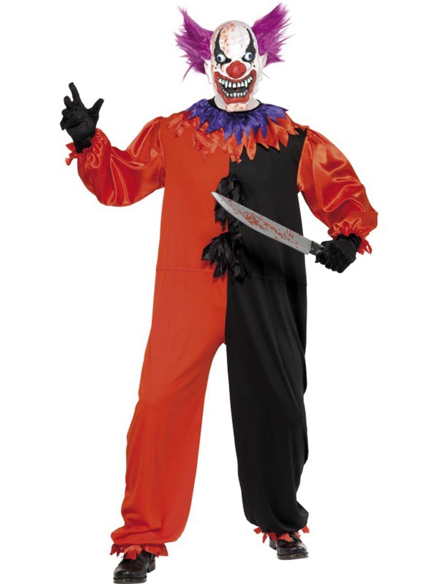 Sinister Bobo The Clown Scary Costume Adult Medium