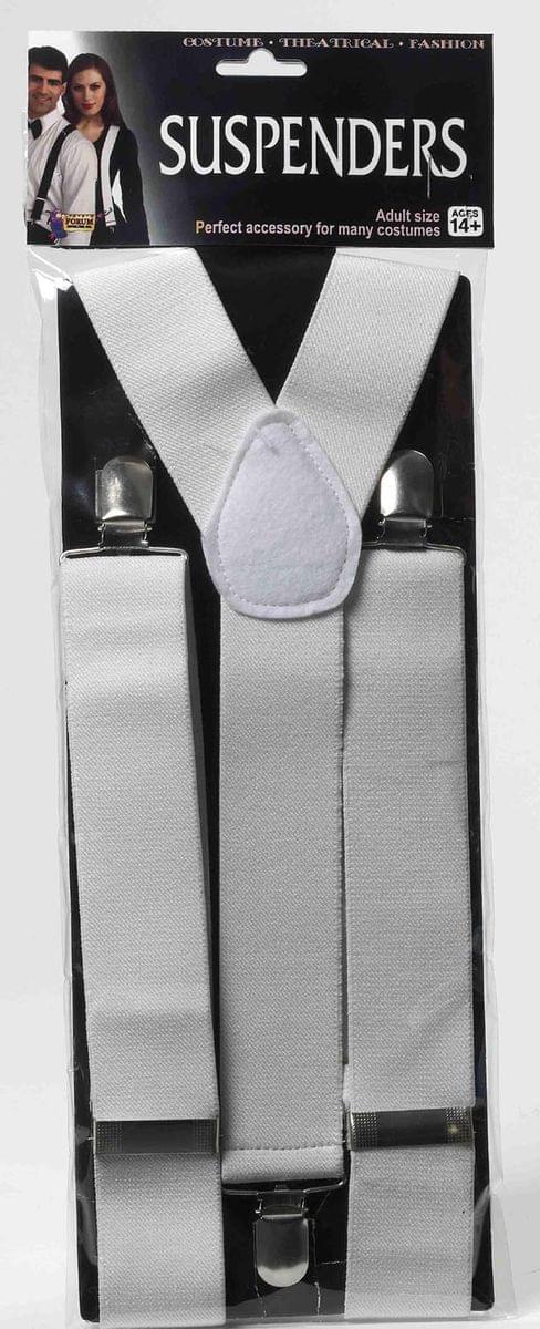 White Adult Costume Suspenders