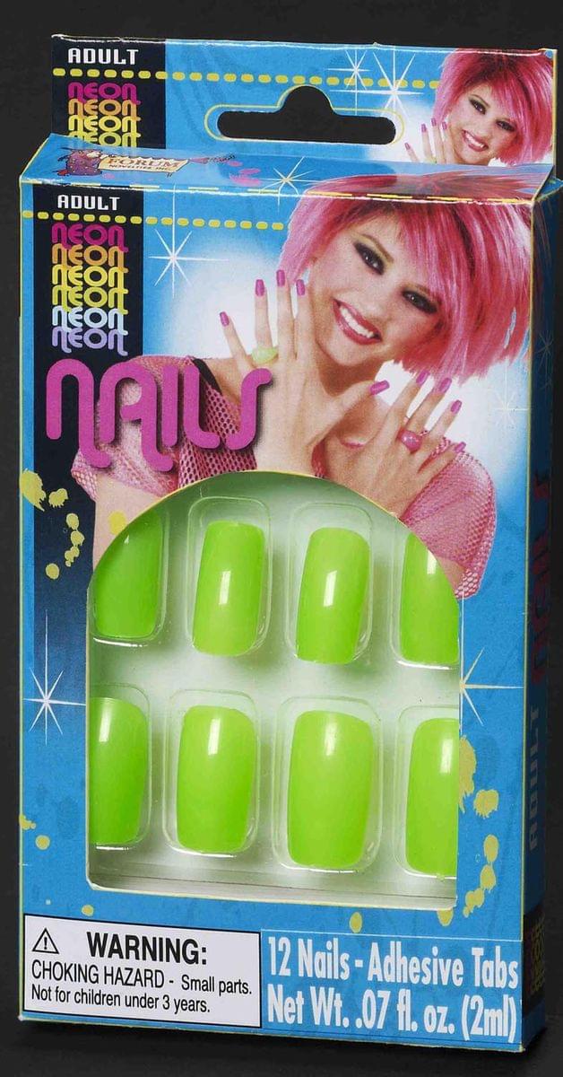 Neon Green Adult Costume Fingernails
