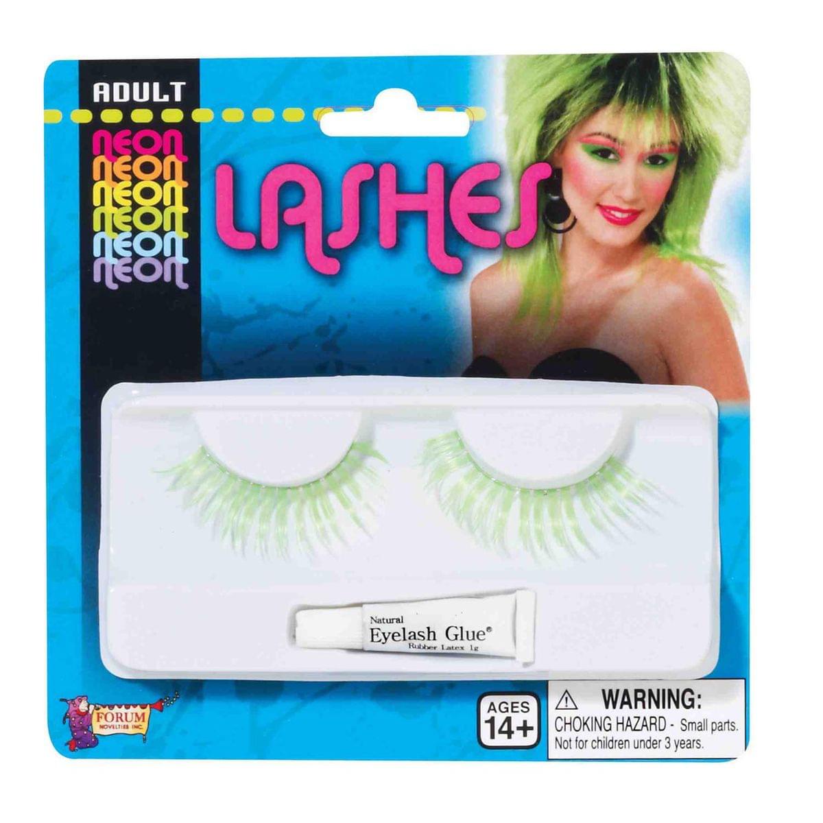 Tubular Neon Green Costume Eyelashes