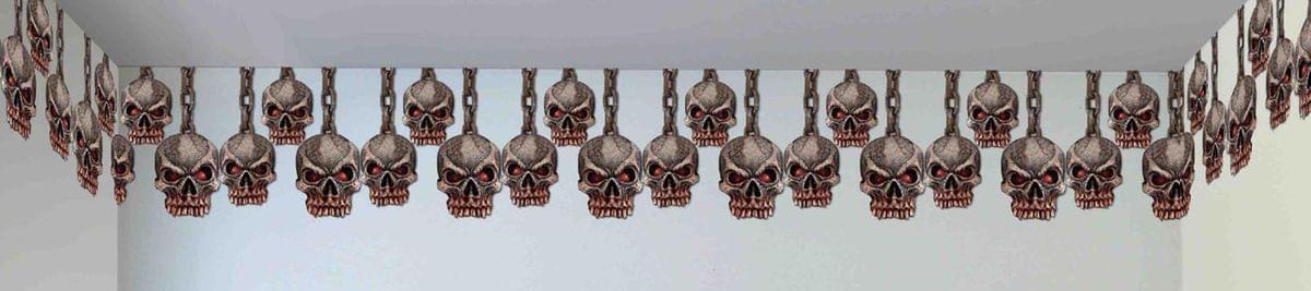 Dungeon Halloween Decor Skull Backdrop Wallpaper Roll Decoration Prop