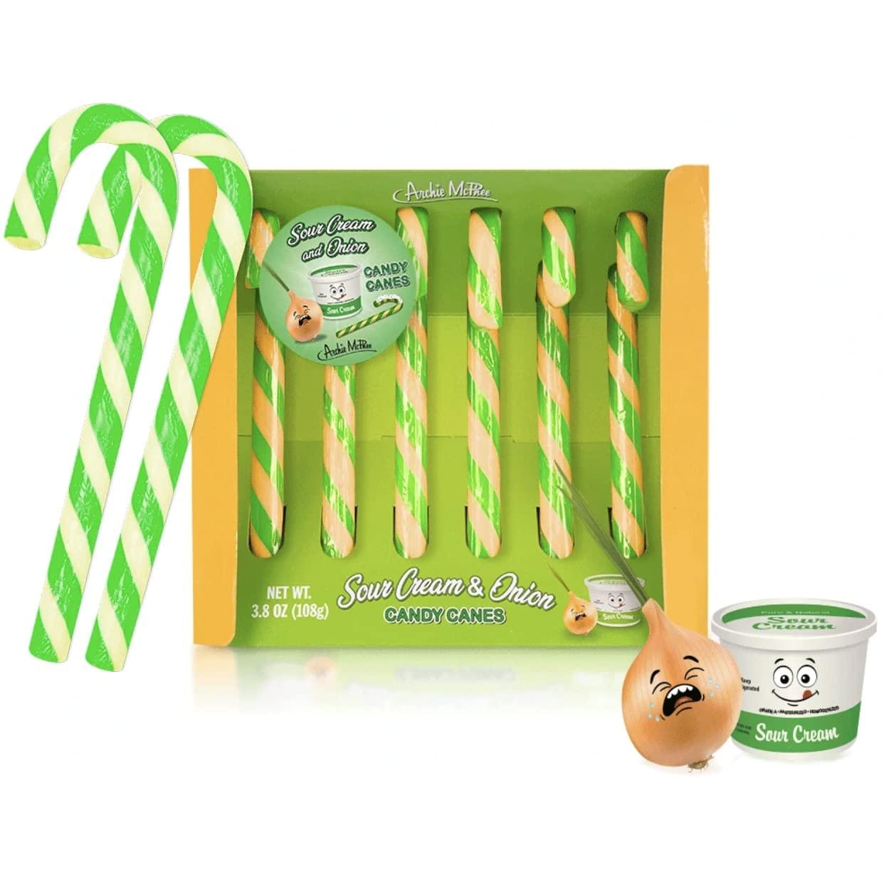 Sour Cream and Onion Candy Canes | 6 Piece Gift Set