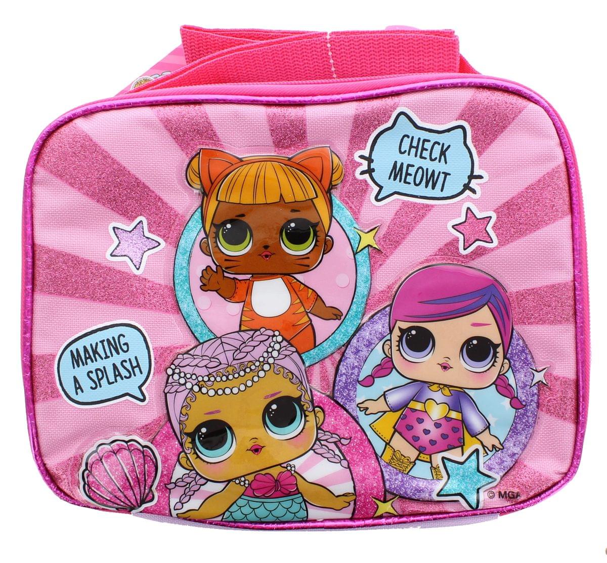 LOL Surprise! Showtime Insulated Pink Lunch Tote w/ Shoulder Strap
