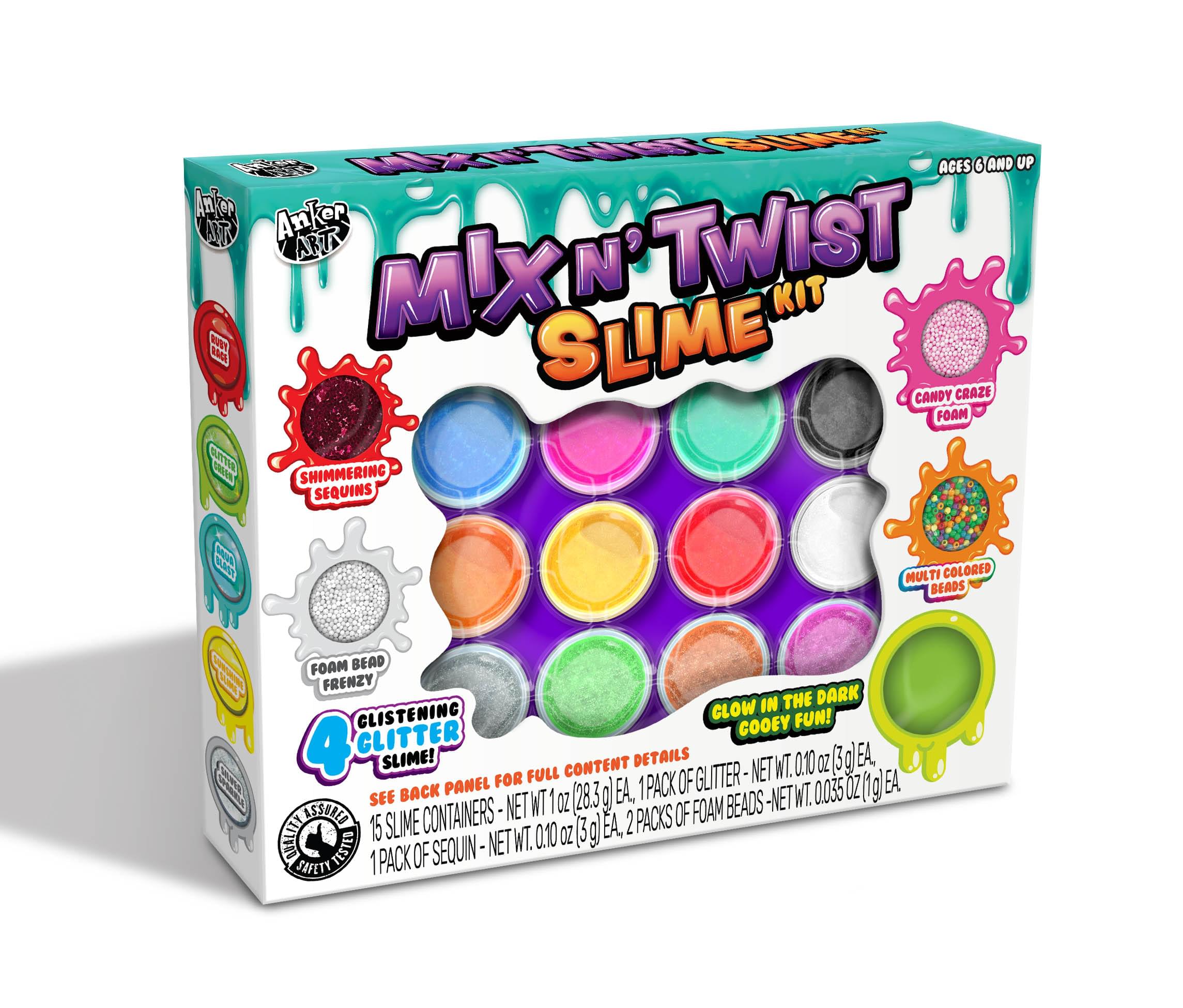 Mix N Twist Slime Kit, 15 Pre-Made Slimes