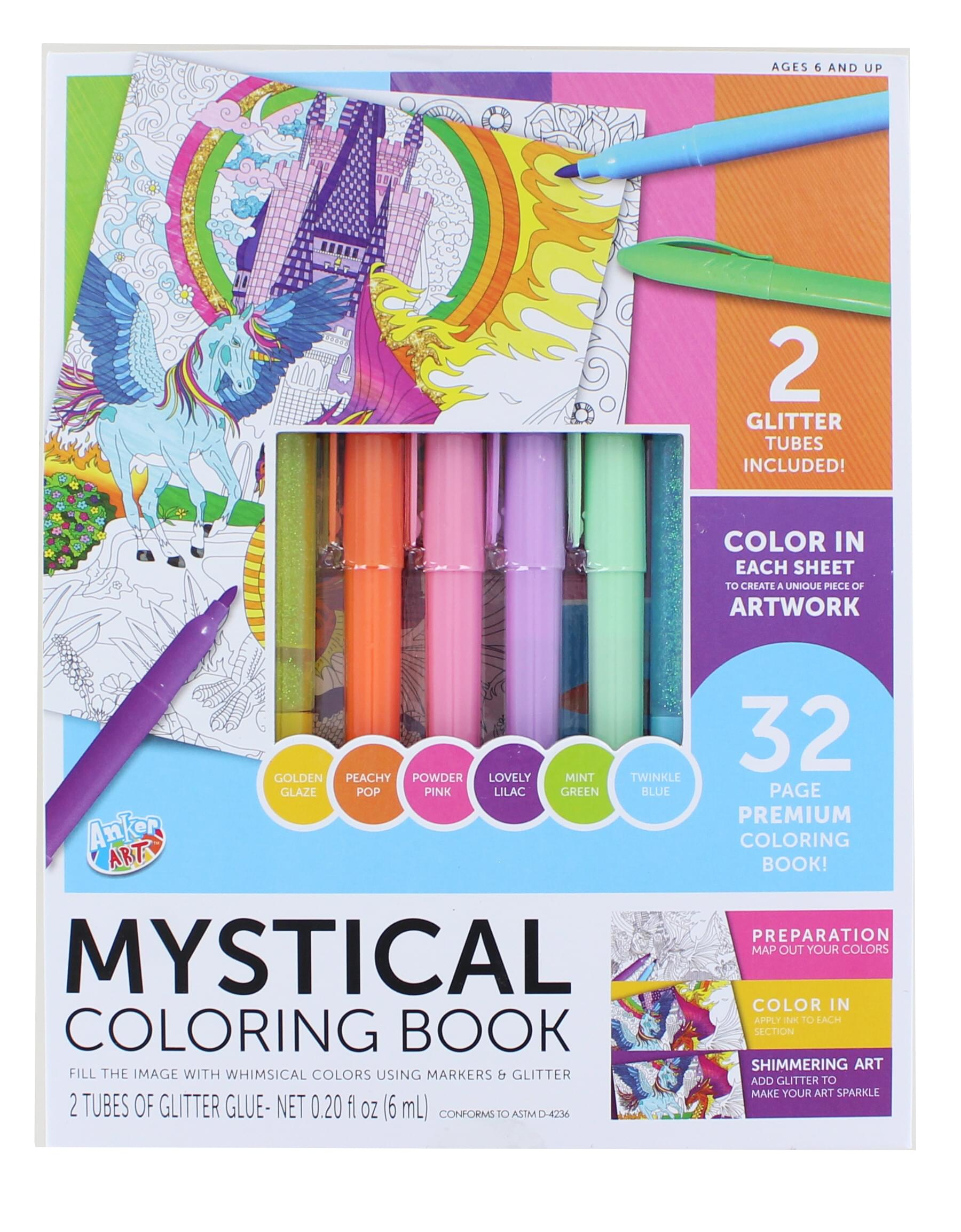 Anker Art Coloring Book Set, Mystical