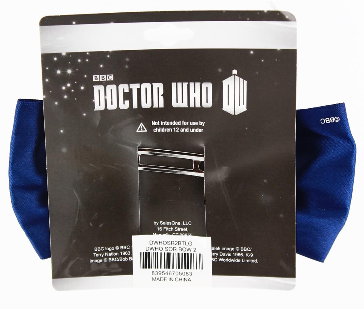 Doctor Who Seal of Rassilon Hair Bow Clip, Navy Blue