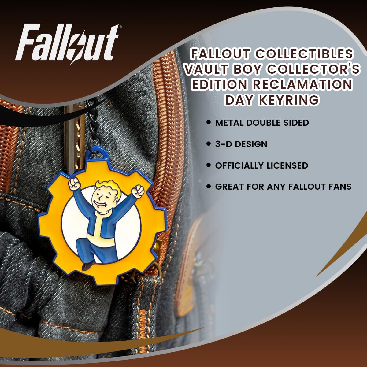Fallout Collectibles | Vault Boy Collector’s Edition Reclamation Day Keyring