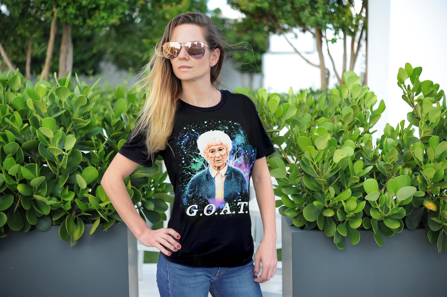 The Golden Girls Exclusive Sophia G.O.A.T Graphic Black T-Shirt