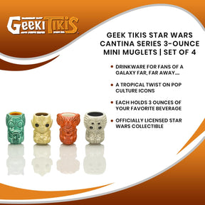 Geek Tikis Star Wars Cantina Series 3-Ounce Mini Muglets | Set of 4