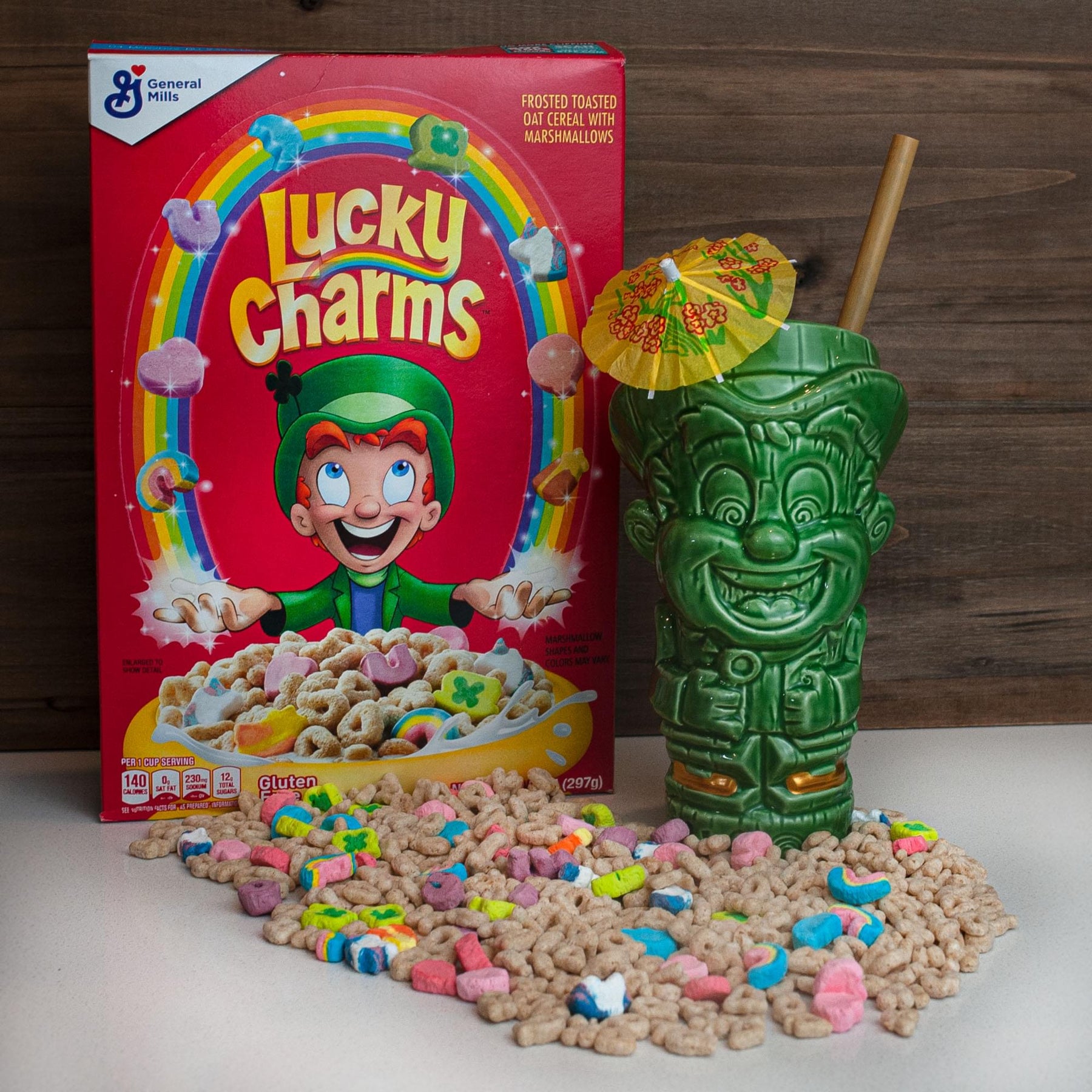 Geeki Tikis General Mills 16-Ounce Ceramic Mug | Lucky Charms Lucky the Leprechaun