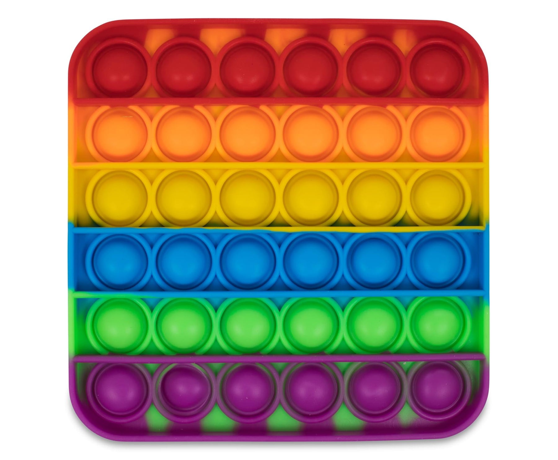 Pop Fidget Toy Silicone Bubble Popping Game | Rainbow Square