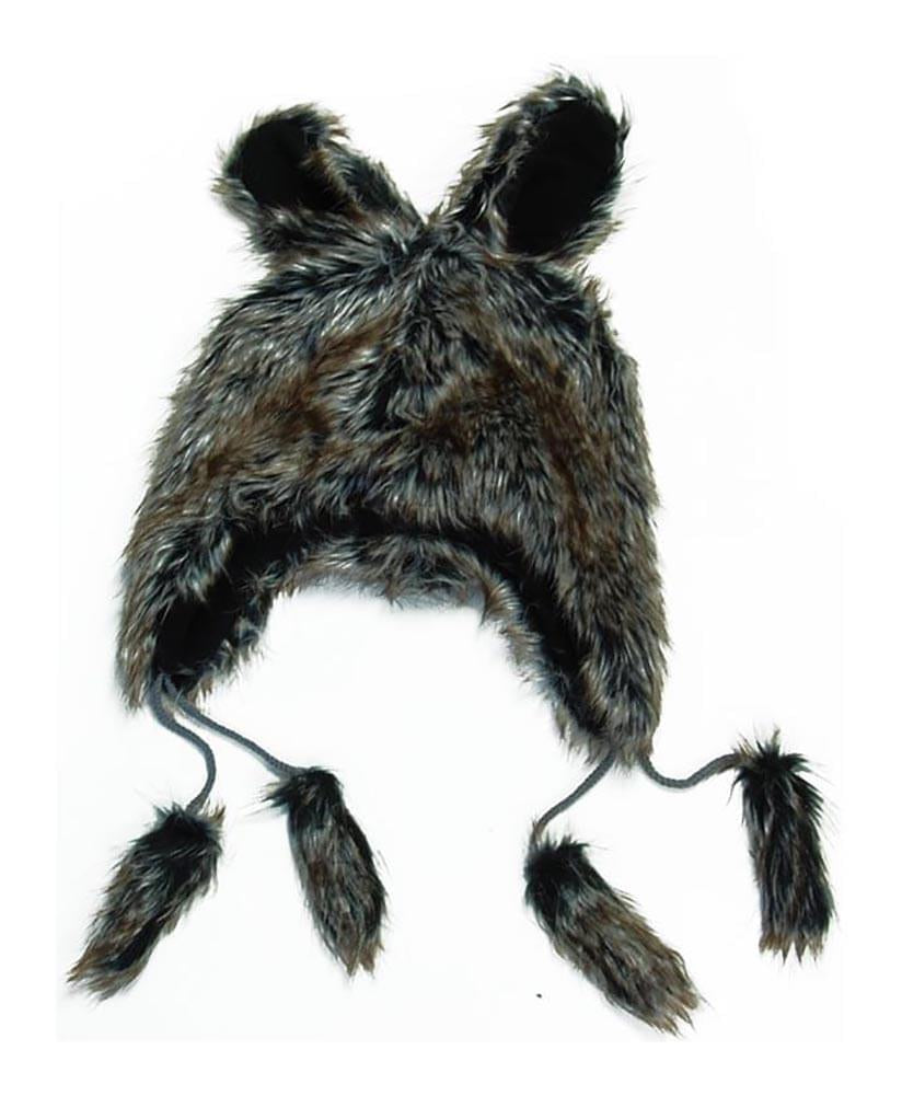 Faux Fur Brown Bunny Adult Costume Hat