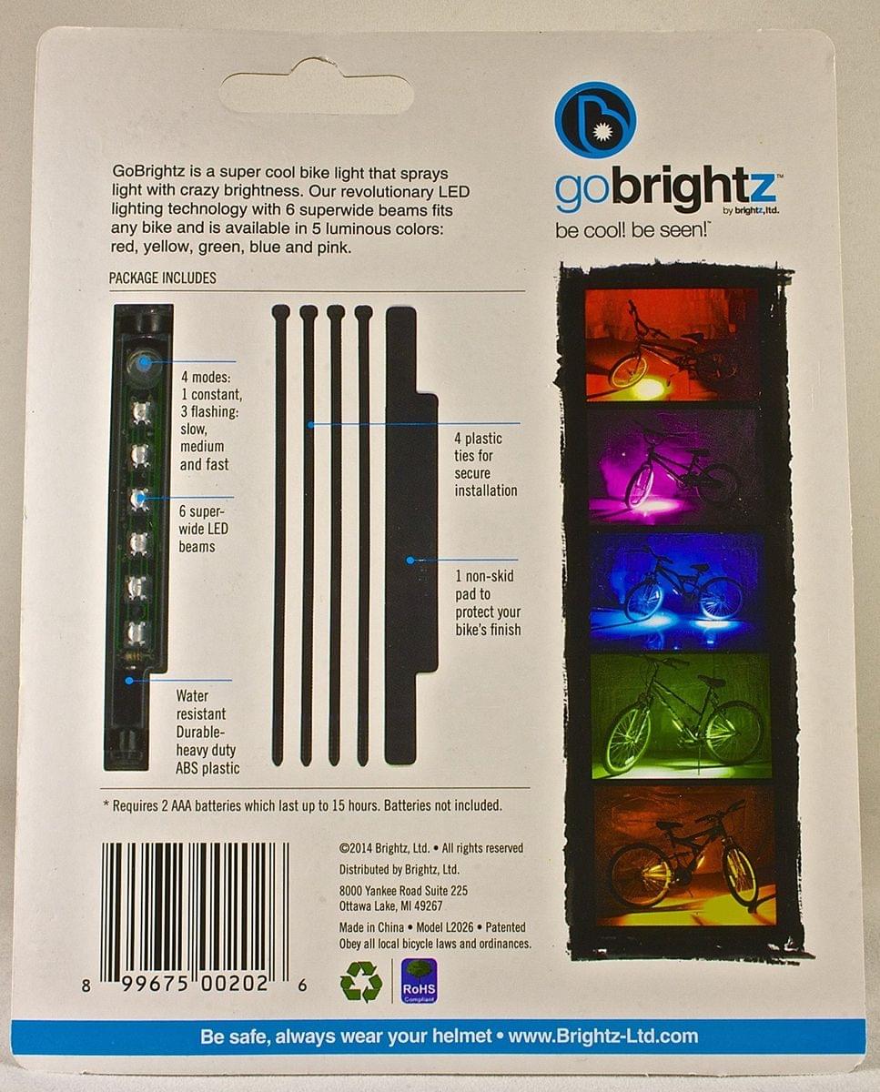 Brightz LED Bicycle Safety Light Cycling Bike Accessory Blue