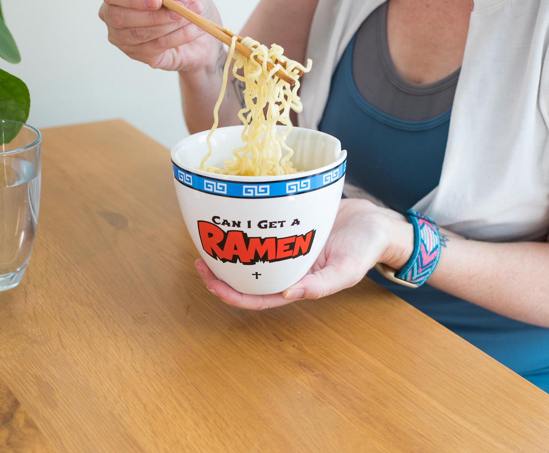 Bowl Bop Can I Get A Ramen? Japanese Dinnerware Set | 16-Ounce Bowl, Chopsticks