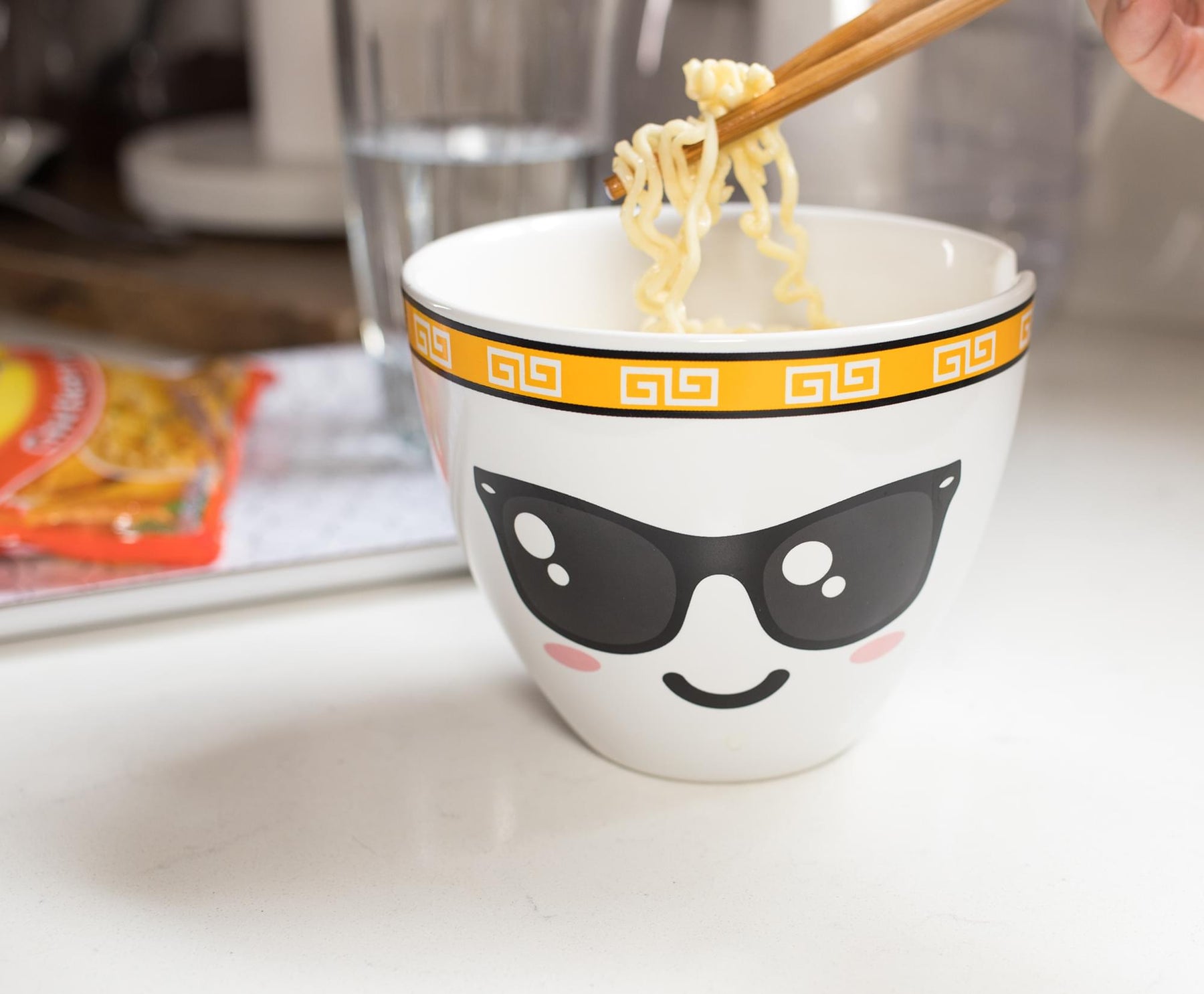 Bowl Bop Pho Sho Japanese Dinnerware Set | 16-Ounce Ramen Bowl, Chopsticks