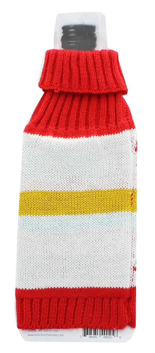 Knit Booze Bottle Can Cooler - "I'll Drink To That!"