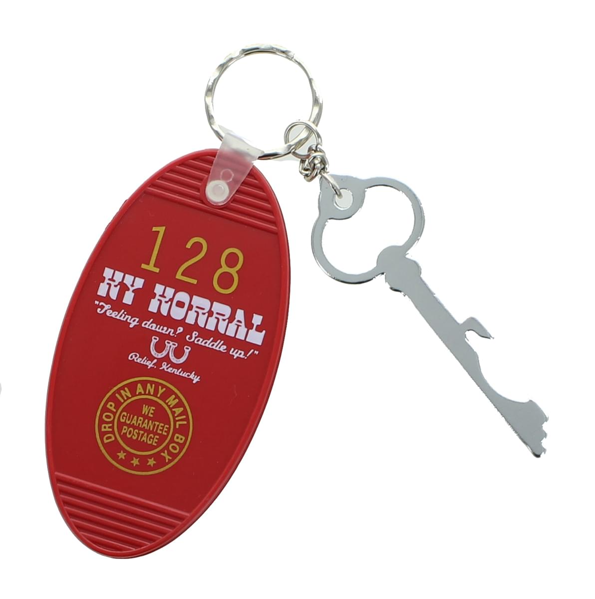 Retro Motel Key Fob - KY Korral Red