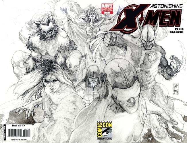 Sdcc 2008 Astonishing X-Men #25 Sketch Variant