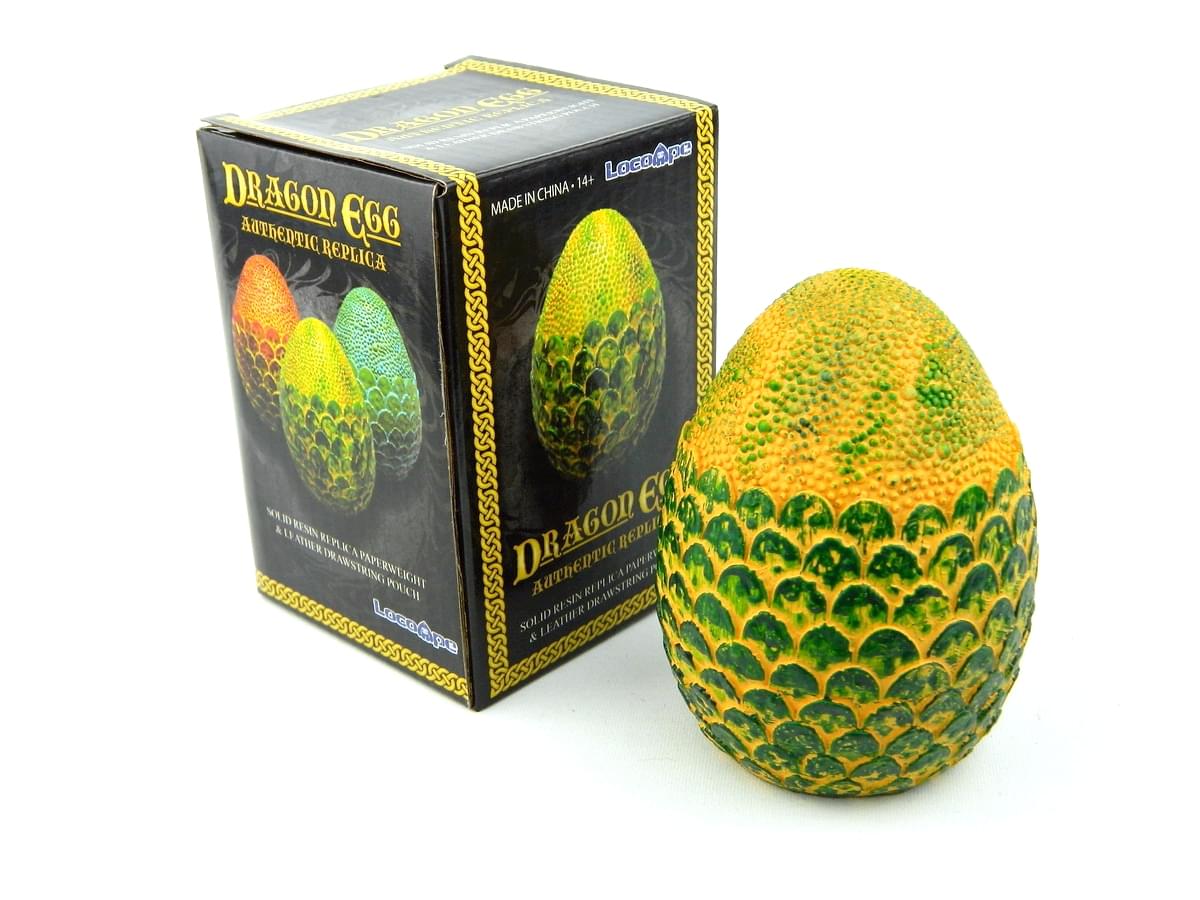 Dragon Egg 4.5-Inch Solid Resin Paperweight Prop Replicas - Set of 3 - Red, Green & Blue