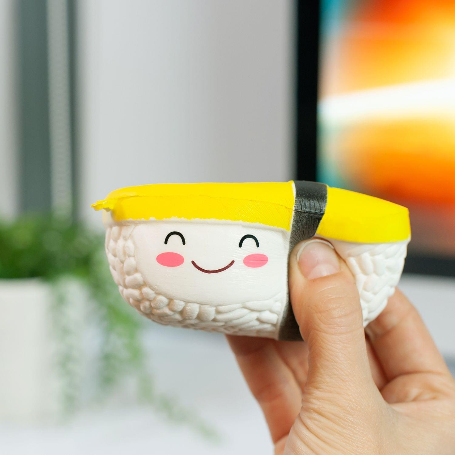 Smiling Tamago Egg Sushi Scented Squishy Foam Toy | Japanese Anime Collection