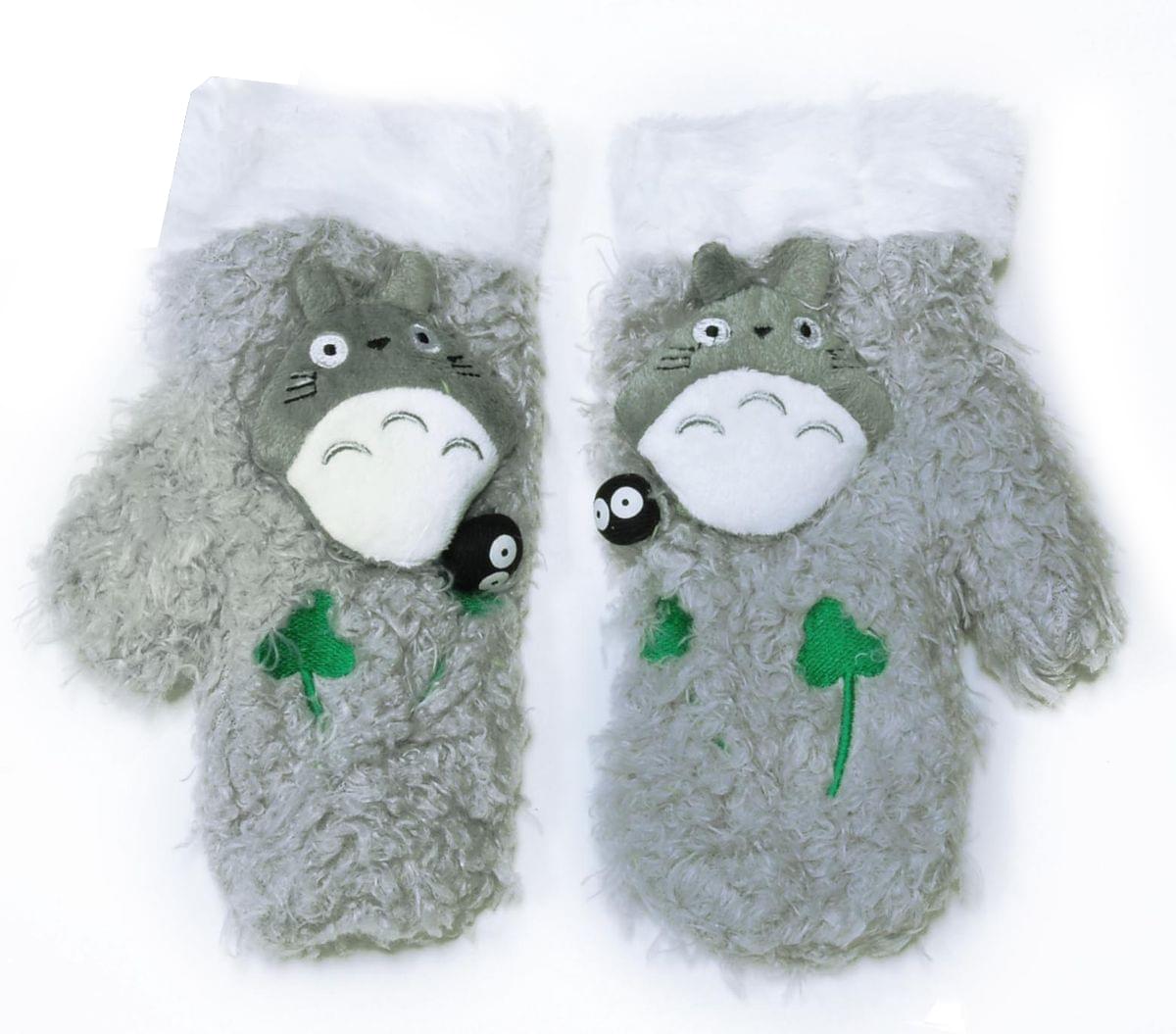 My Neighbor Totoro Gray Plush Child Mittens