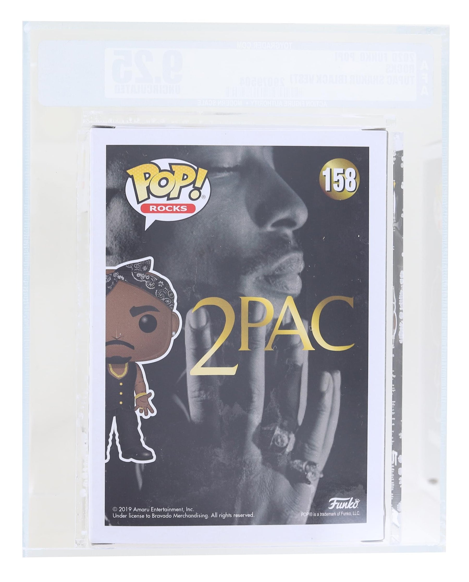 Funko POP Rocks Vinyl Figure | Tupac Shakur Graded AFA 9.25