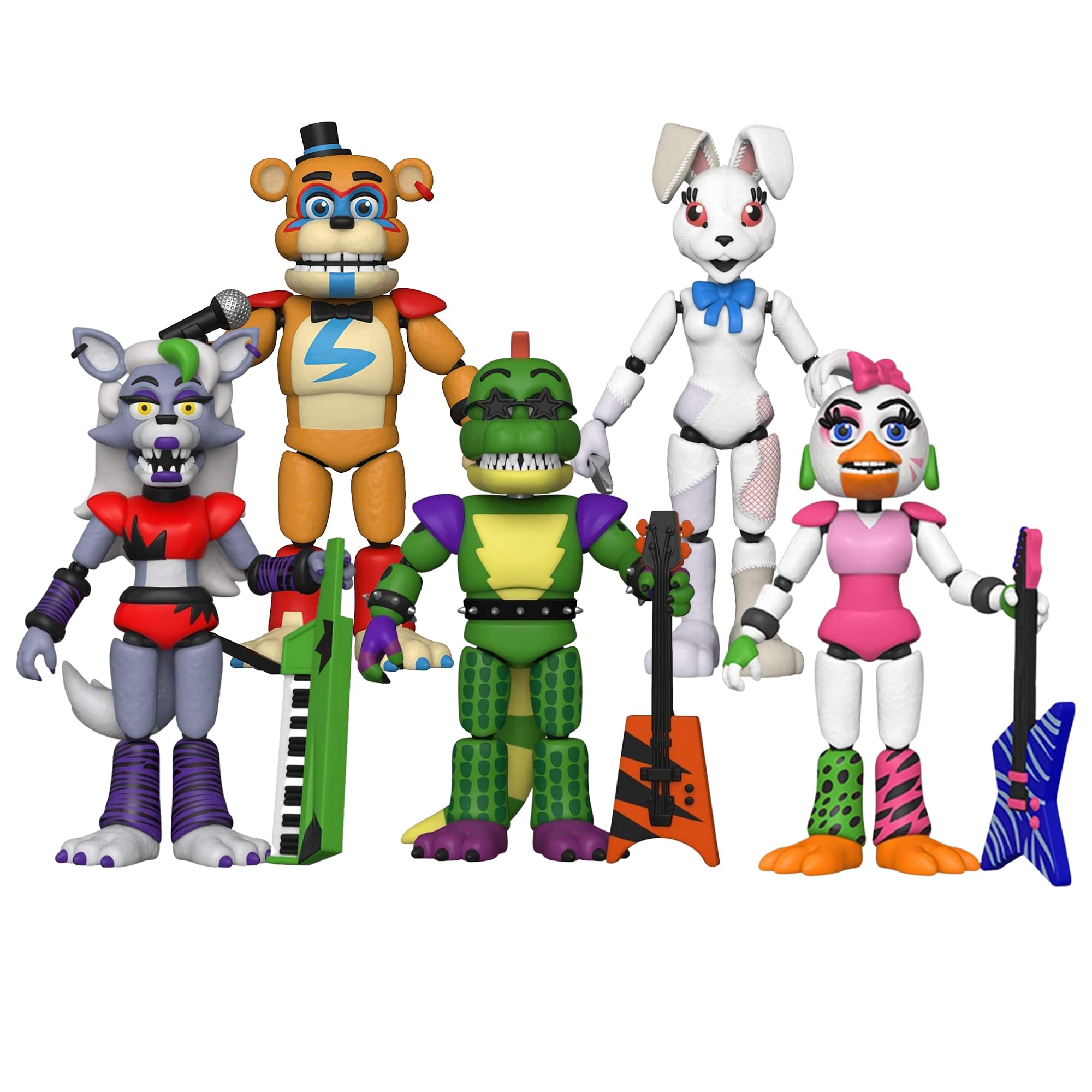 Five Nights at Freddy's Security Breach Complete Set of 5 Action Figures  FNAF