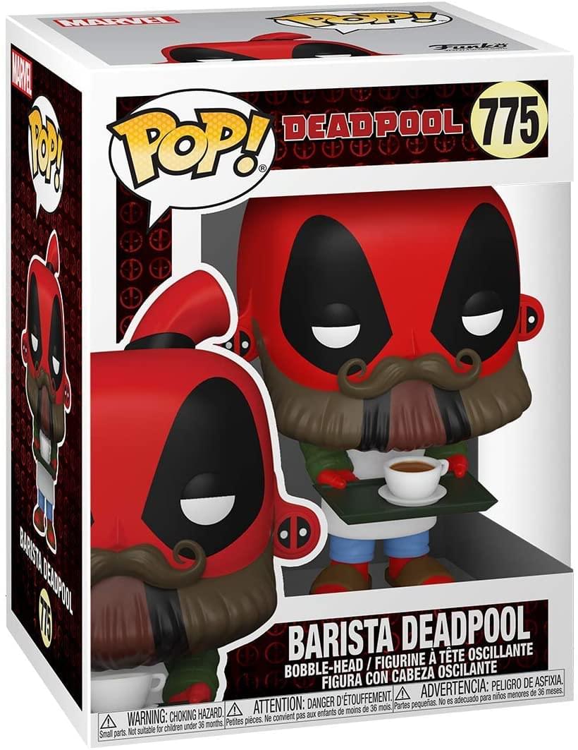 Marvel Funko POP Vinyl Figure | Coffee Barista Deadpool