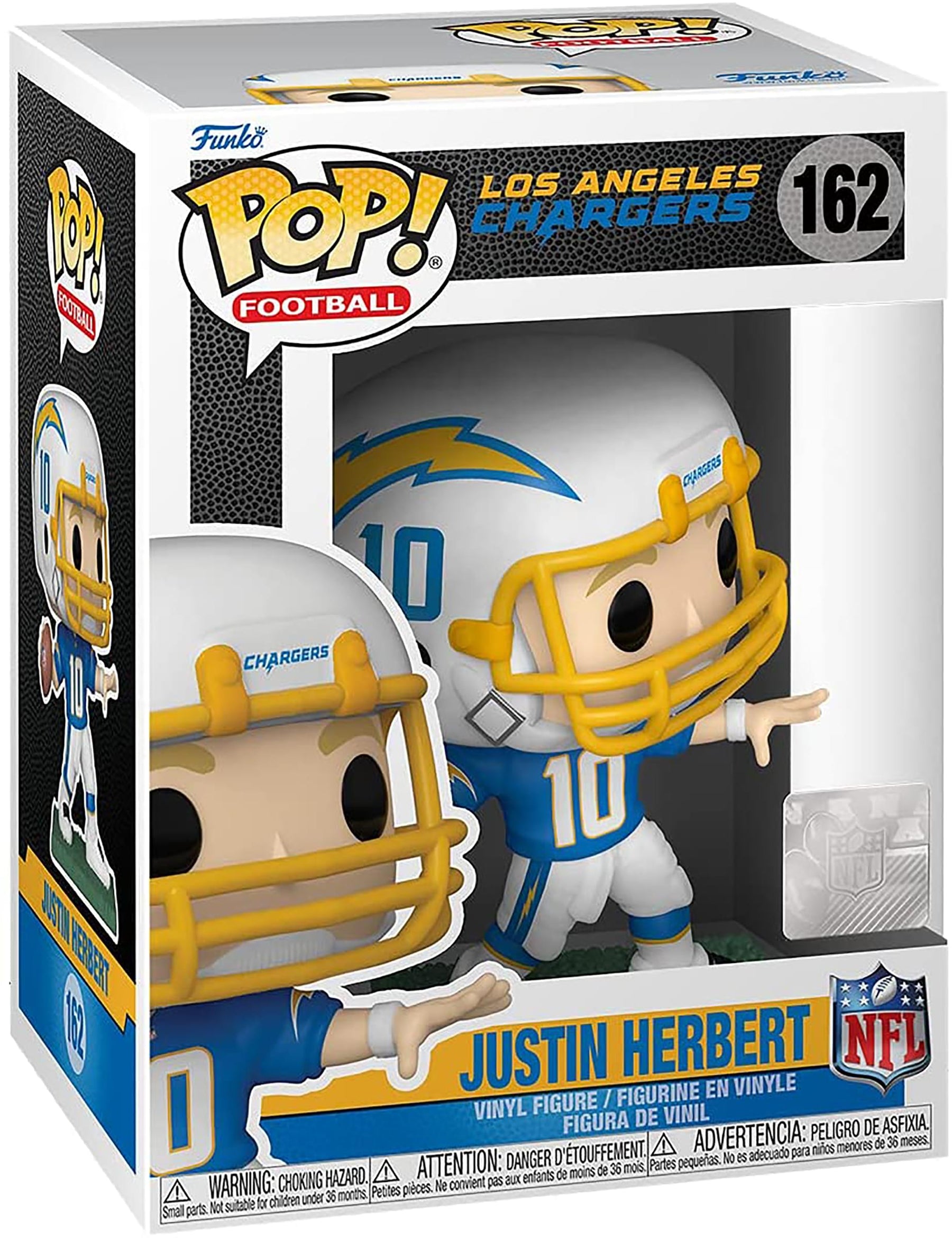 LA Chargers NFL Funko POP Vinyl Figure | Justin Herbert (Home Uniform)