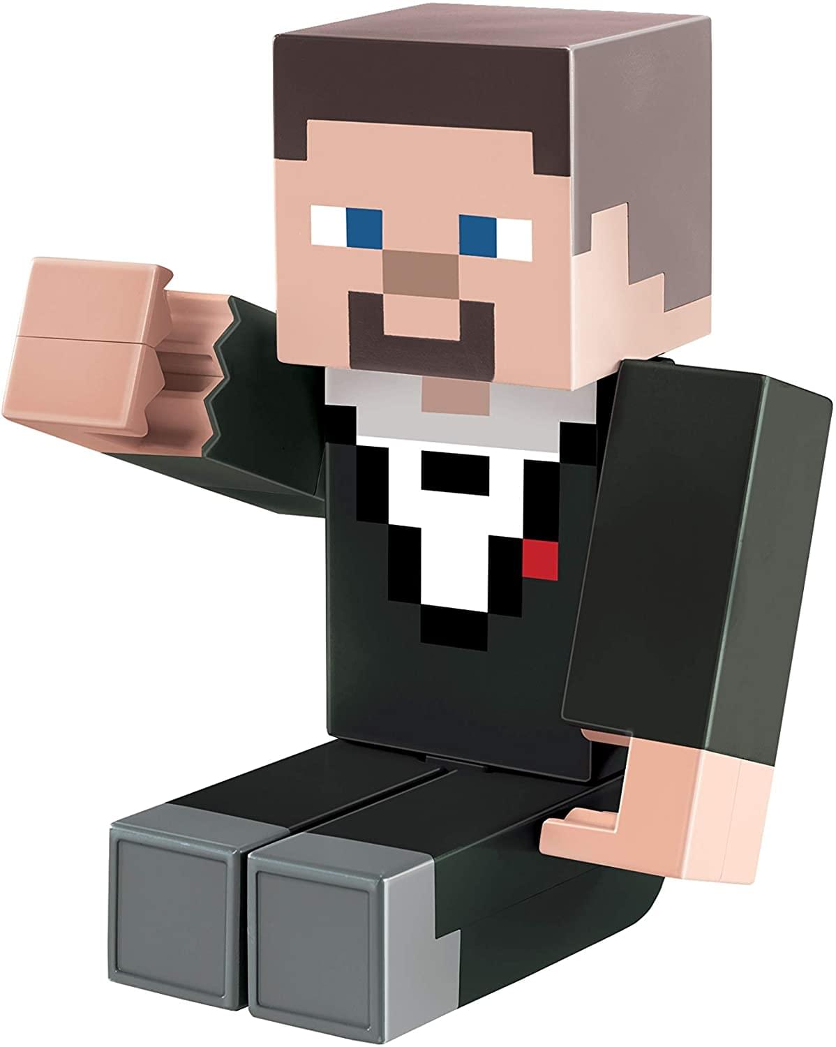 Minecraft Dungeons Large 11 Inch Articulated Action Figure | Tuxedo Steve