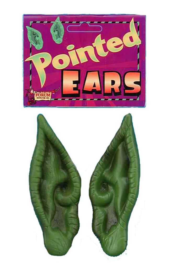 Prosthetic Pointed Green Child Costume Ears