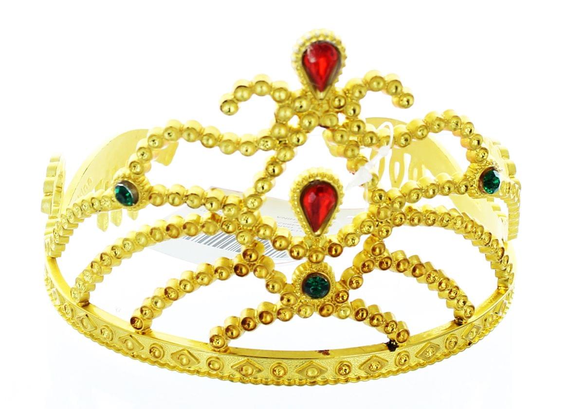 Golden Costume Tiara With Colored Stones Child | Free Shipping