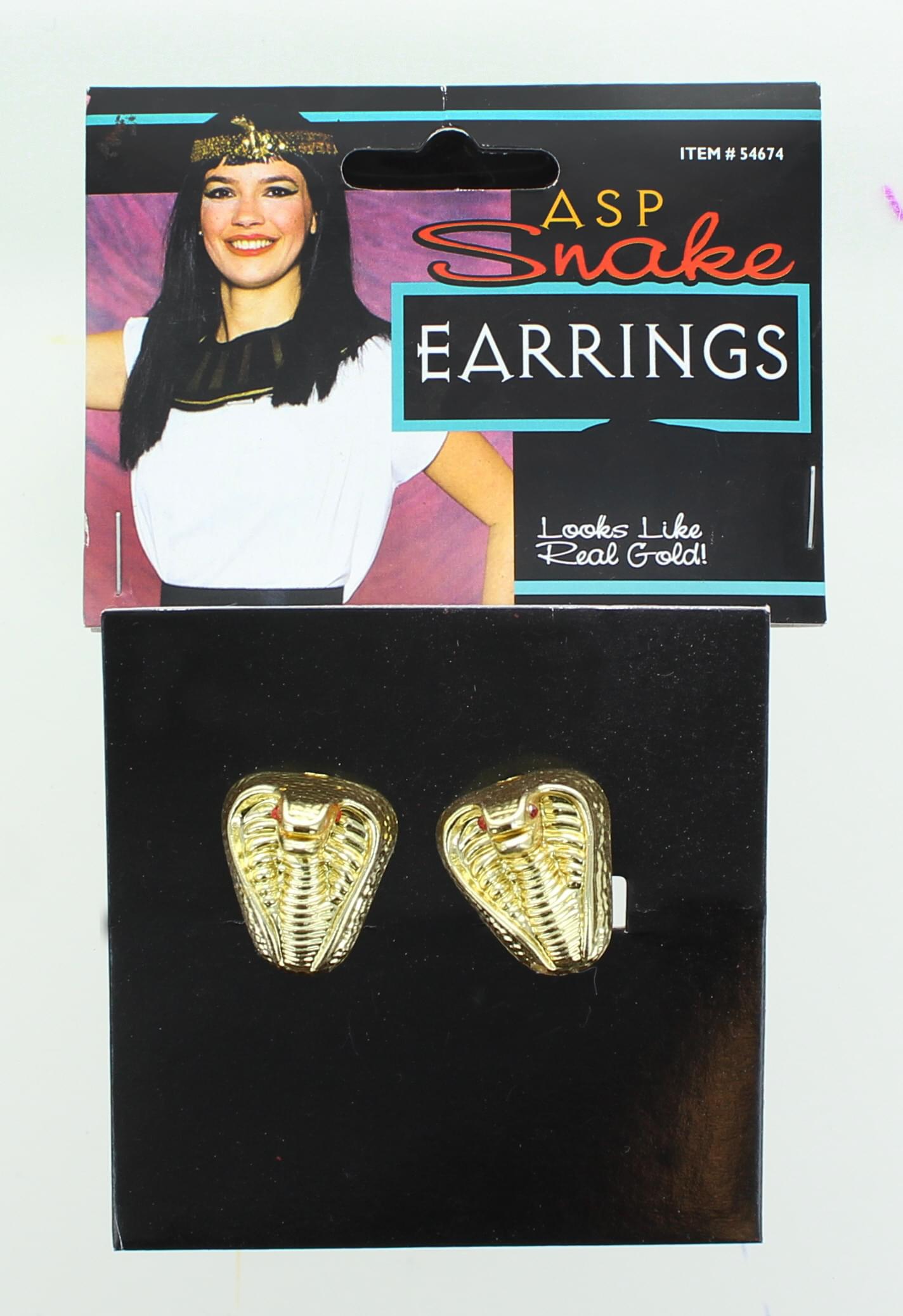 Plastic Costume Snake Earrings