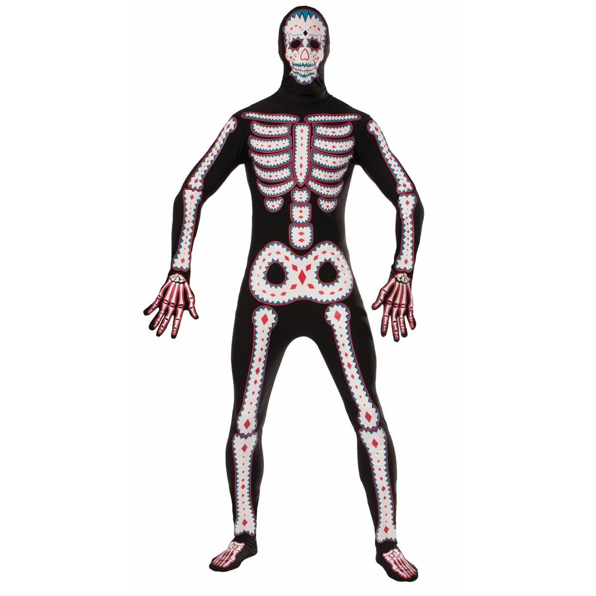 Mens Day Of The Dead Disappearing Man Adult Costume Male Halloween Mens Day Of The Dead Disappearing Man Adult Costume Male Halloween