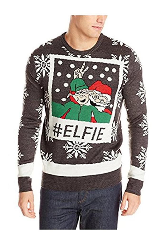 Christmas Knit Sweater Elfie Free Shipping