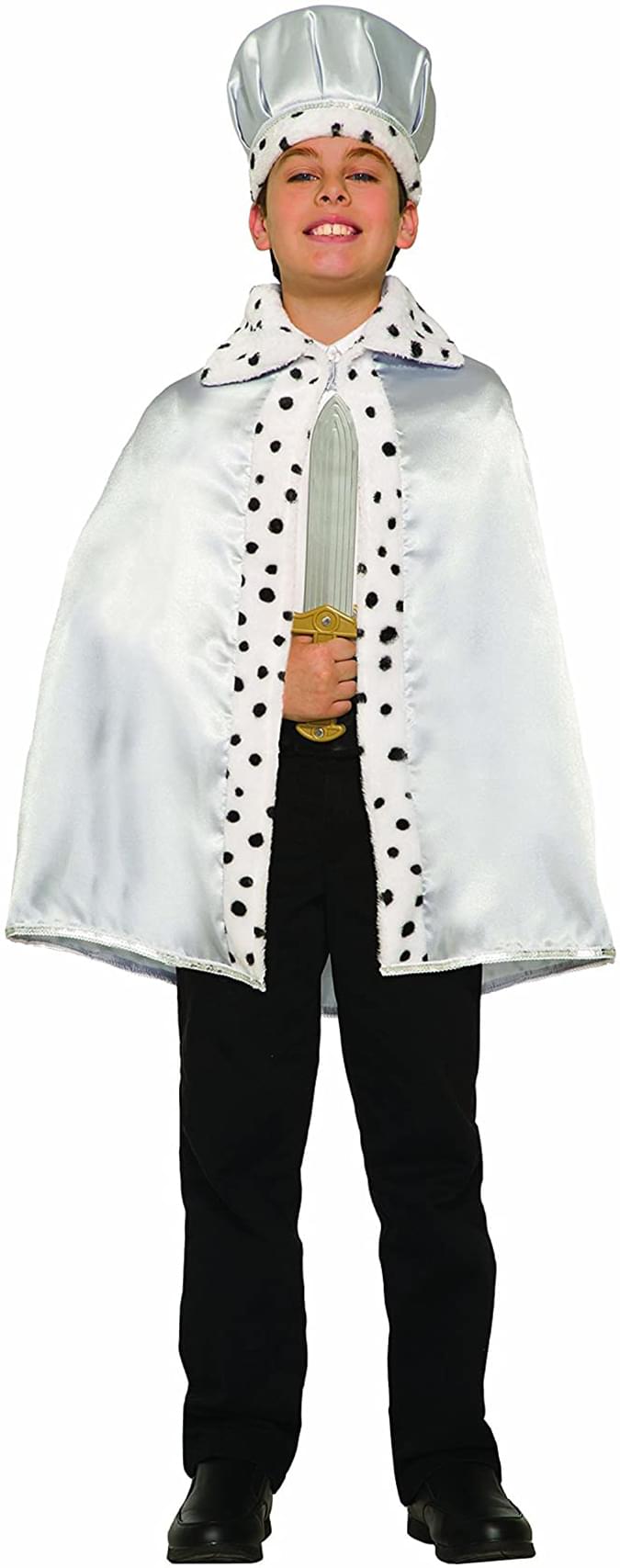 Royal Cape Child Costume Accessory, Silver