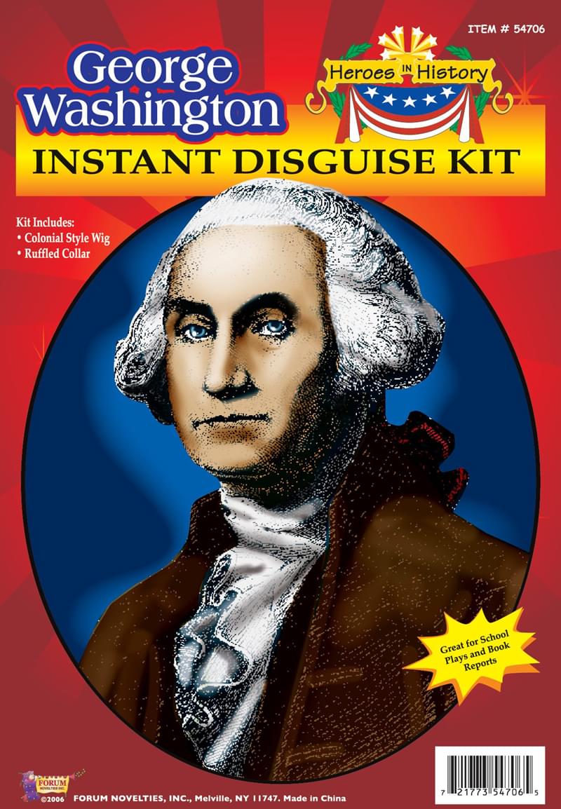 George Washington Wig & Jabot Disguise Adult Costume Kit