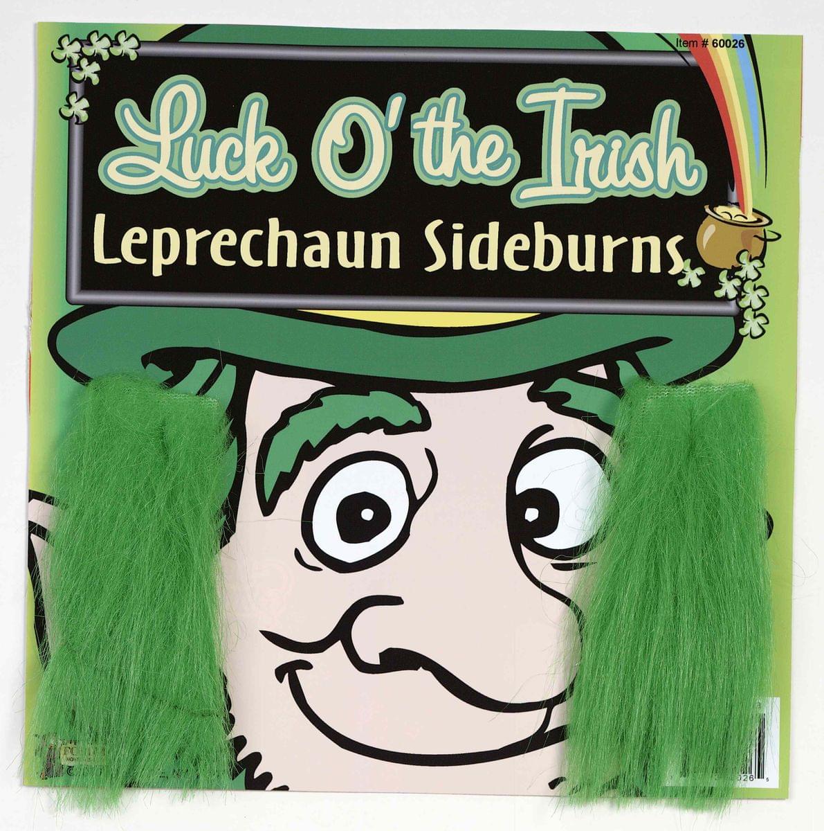 St. Patrick's Green Costume Sideburns