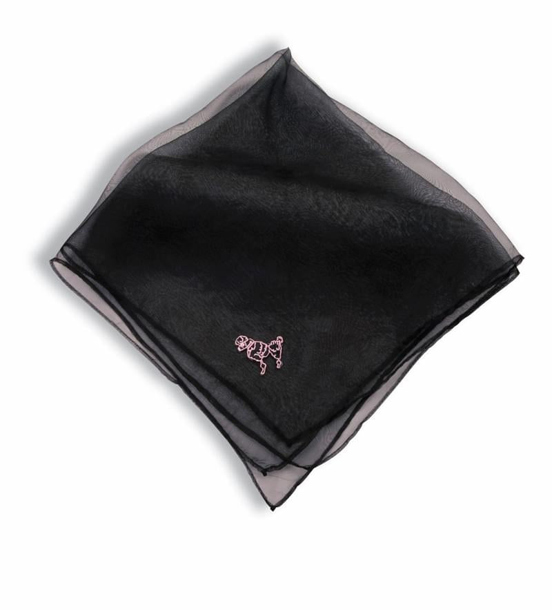 50's Poodle Black Adult Costume Scarf