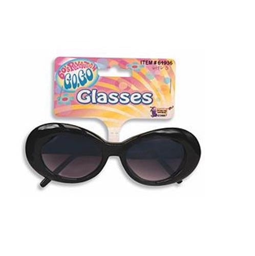 Mod Go Go Tinted Costume Glasses Adult: Black