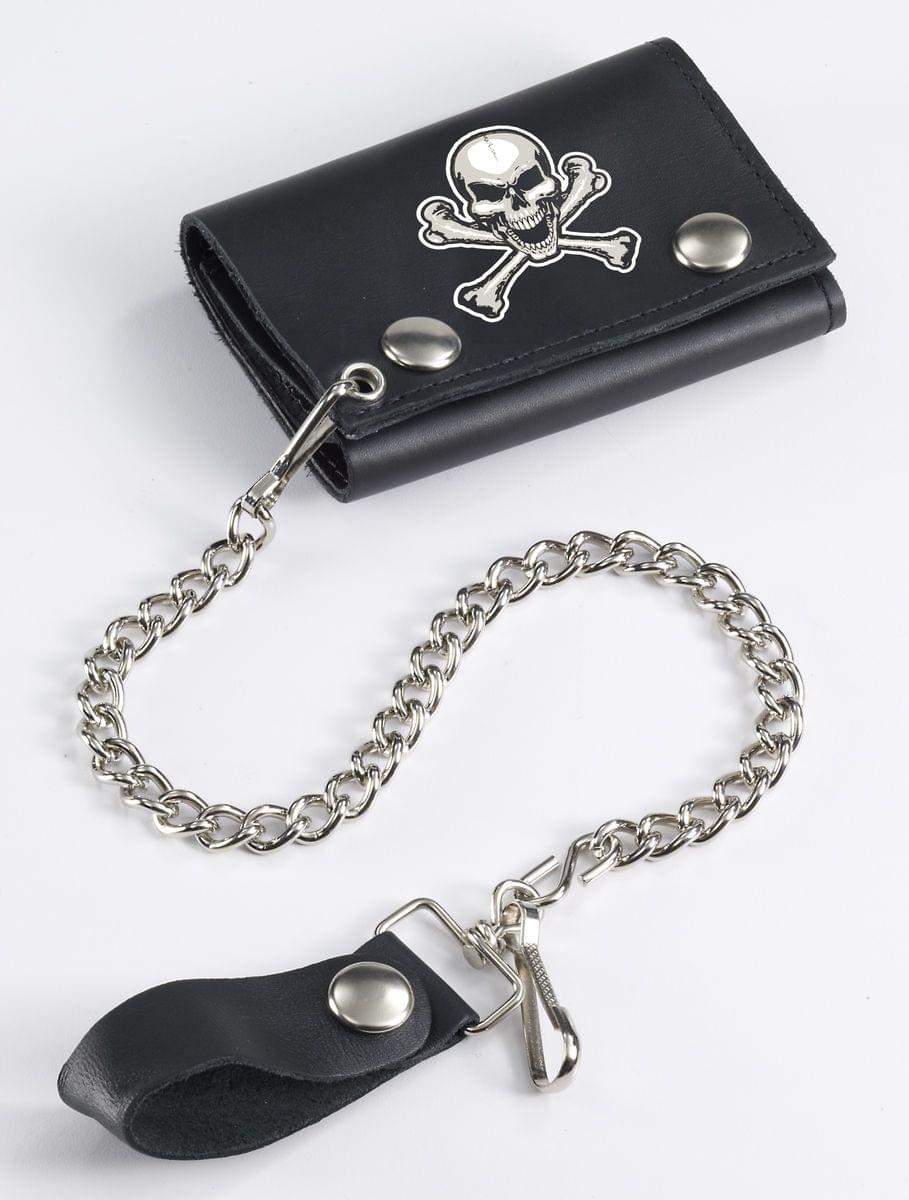 Biker Chained Black Costume Skull Wallet