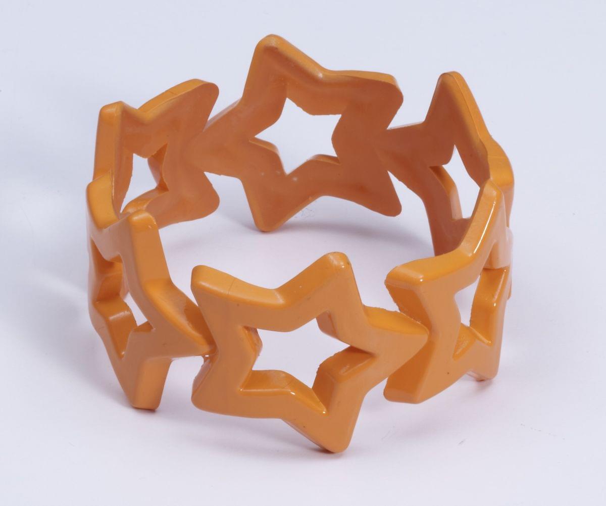 Club Candy Star Bangle Costume Bracelet: Orange