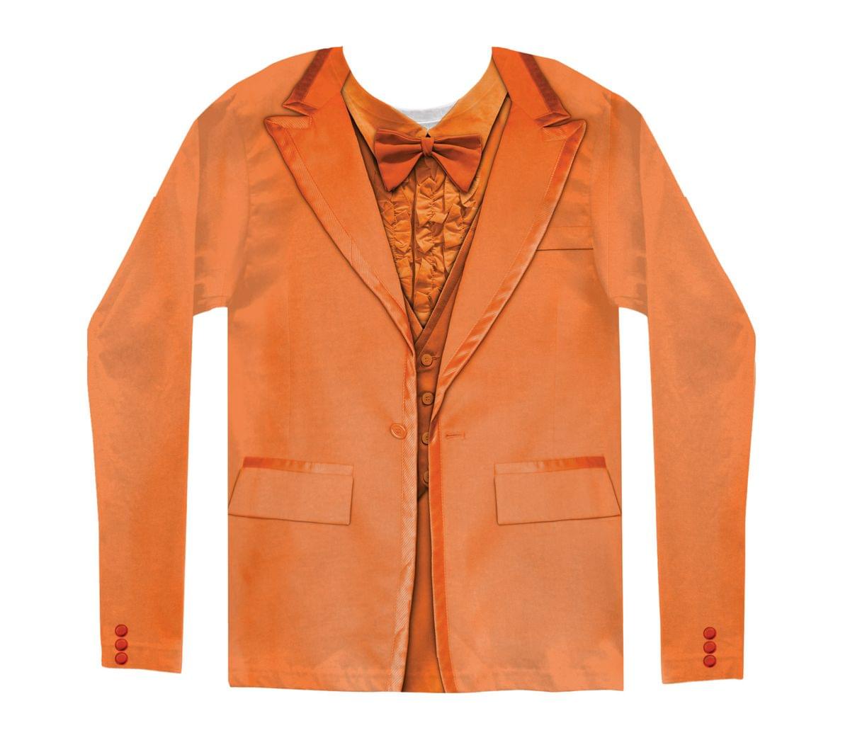 Faux Orange Tuxedo Costume T-Shirt Adult