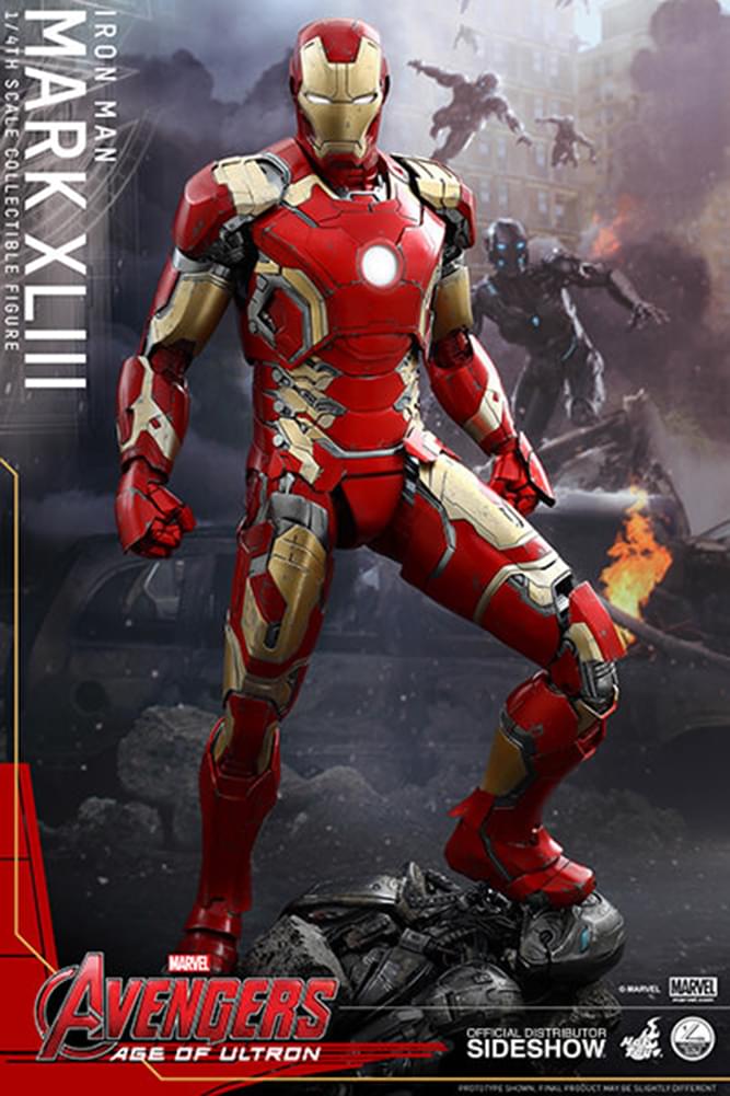 Avengers Age of Ultron 1:4 Scale Hot Toys Collectible Figure Free Sh