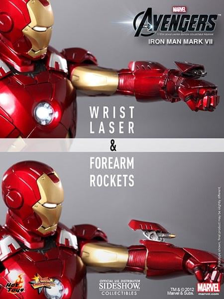 Iron Man Mark VII The Avengers 1:6 Scale 12" Figure By Hot Toys